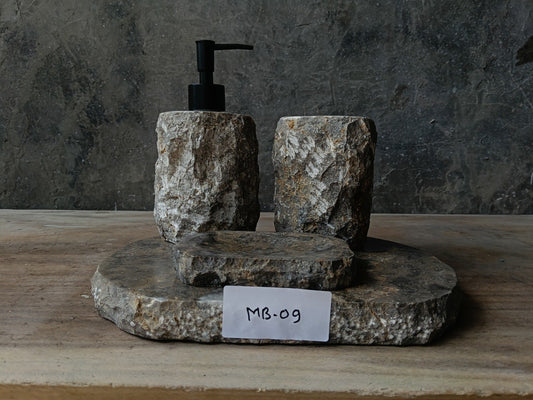 GMS-009 gray marble modern bathroom set