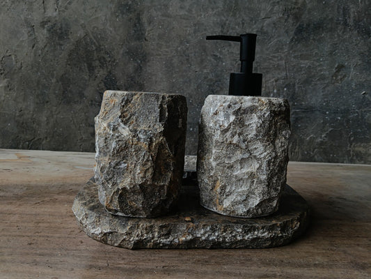 GMS-011 | Gray Marble Bathroom Set