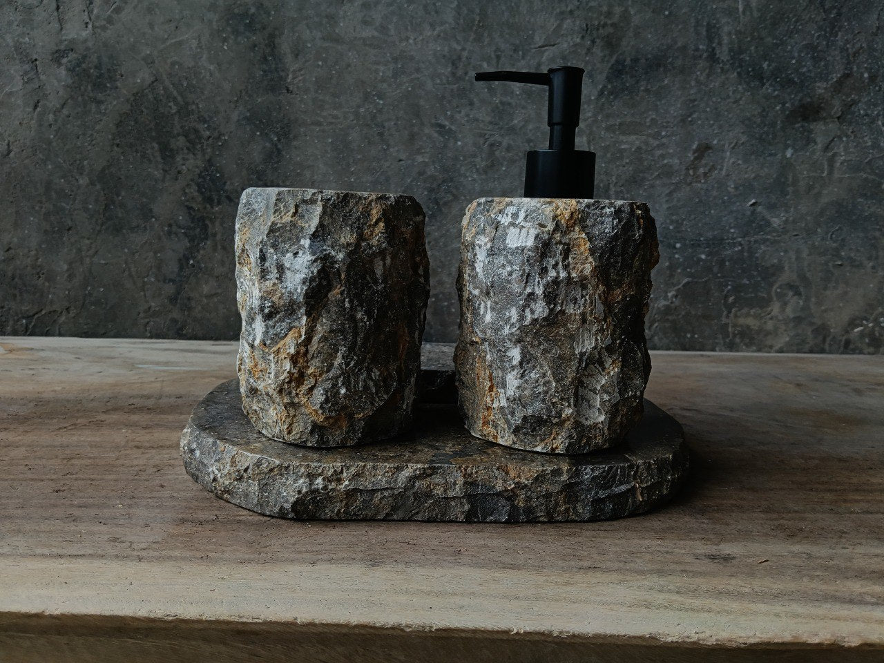 GMS-013 | Gray Marble Bathroom Set