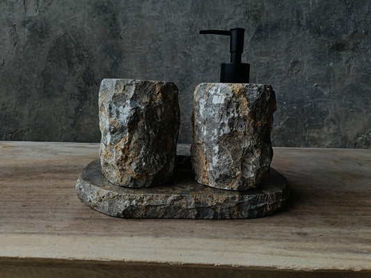 GMS-013 | Gray Marble Bathroom Set