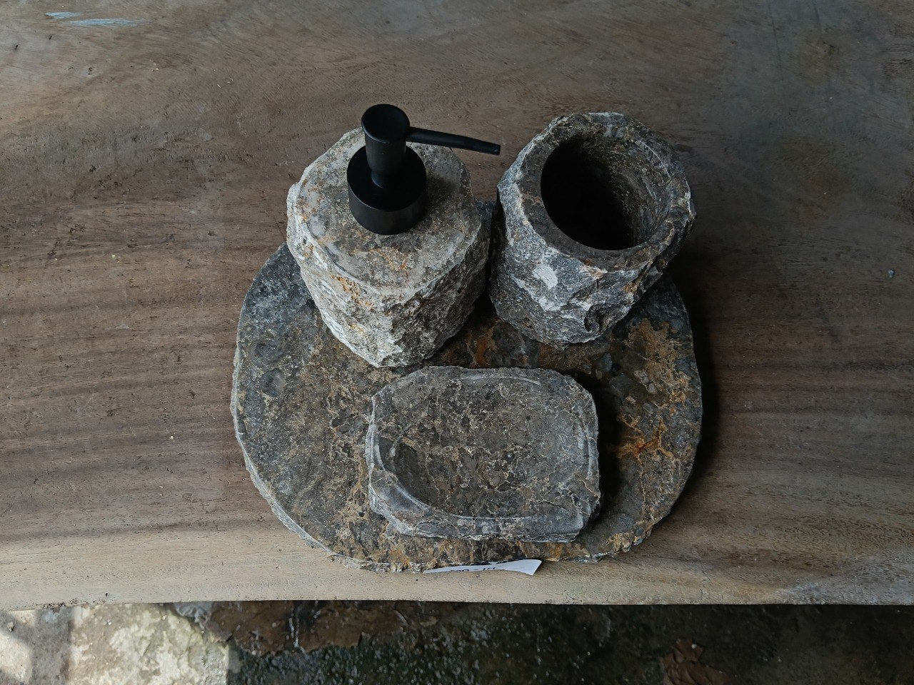 GMS-014 | Gray Marble Bathroom Set