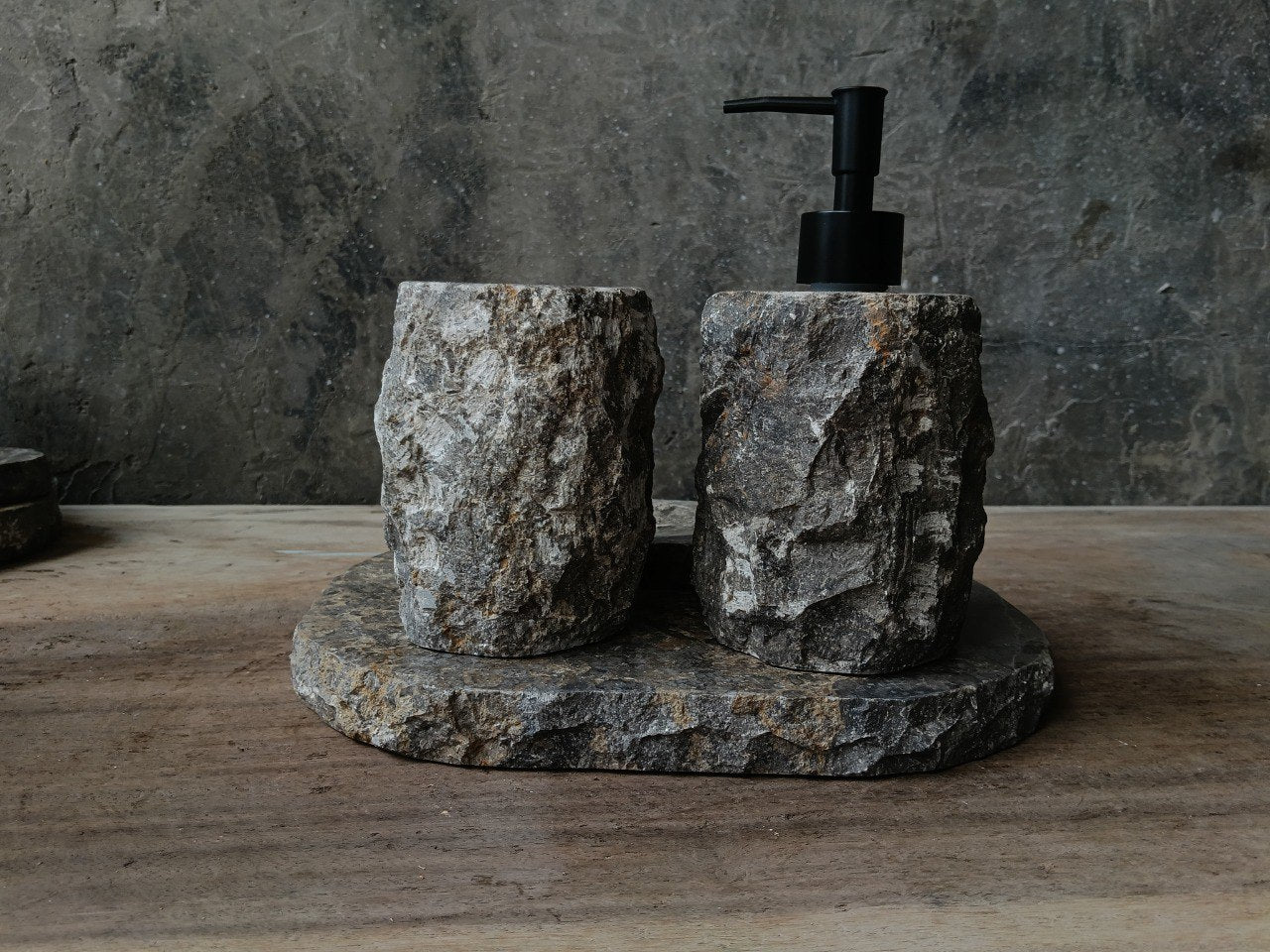 GMS-015 | Gray Marble Bathroom Set