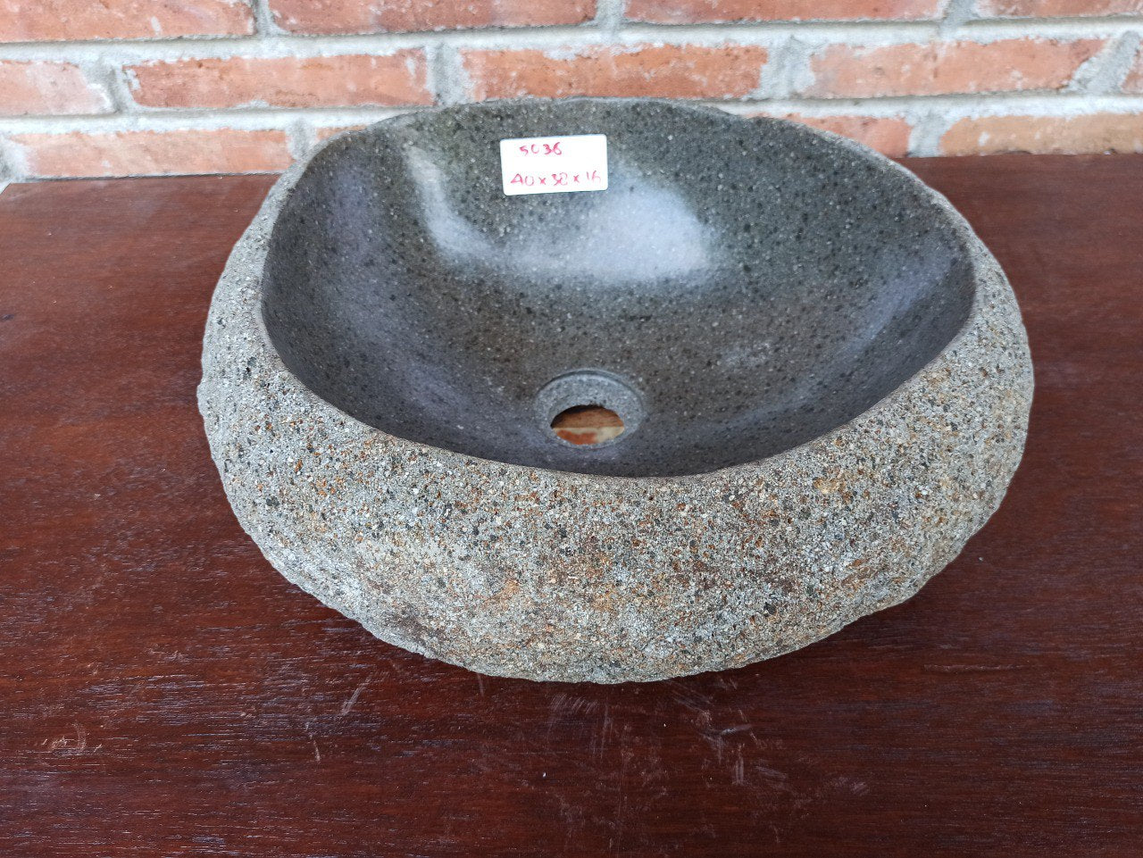 River Stone Sink | 5036-403816 | 16″×15″×6″