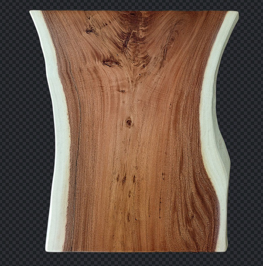 Back view of suar hardwood slab, natural grain – SKU ST1007
