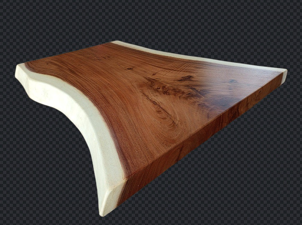 Left side view of tropical hardwood suar slab – SKU ST1007
