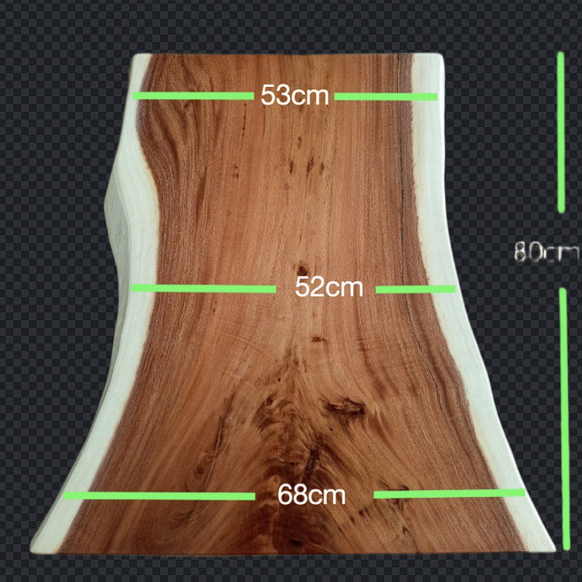 Front view of live edge suar wood slab, warm tones – SKU ST1007
