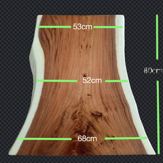 Front view of live edge suar wood slab, warm tones – SKU ST1007
