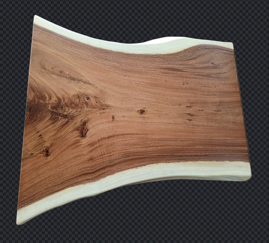Top view of premium suar wood slab with clear lacquer finish – SKU ST1007
