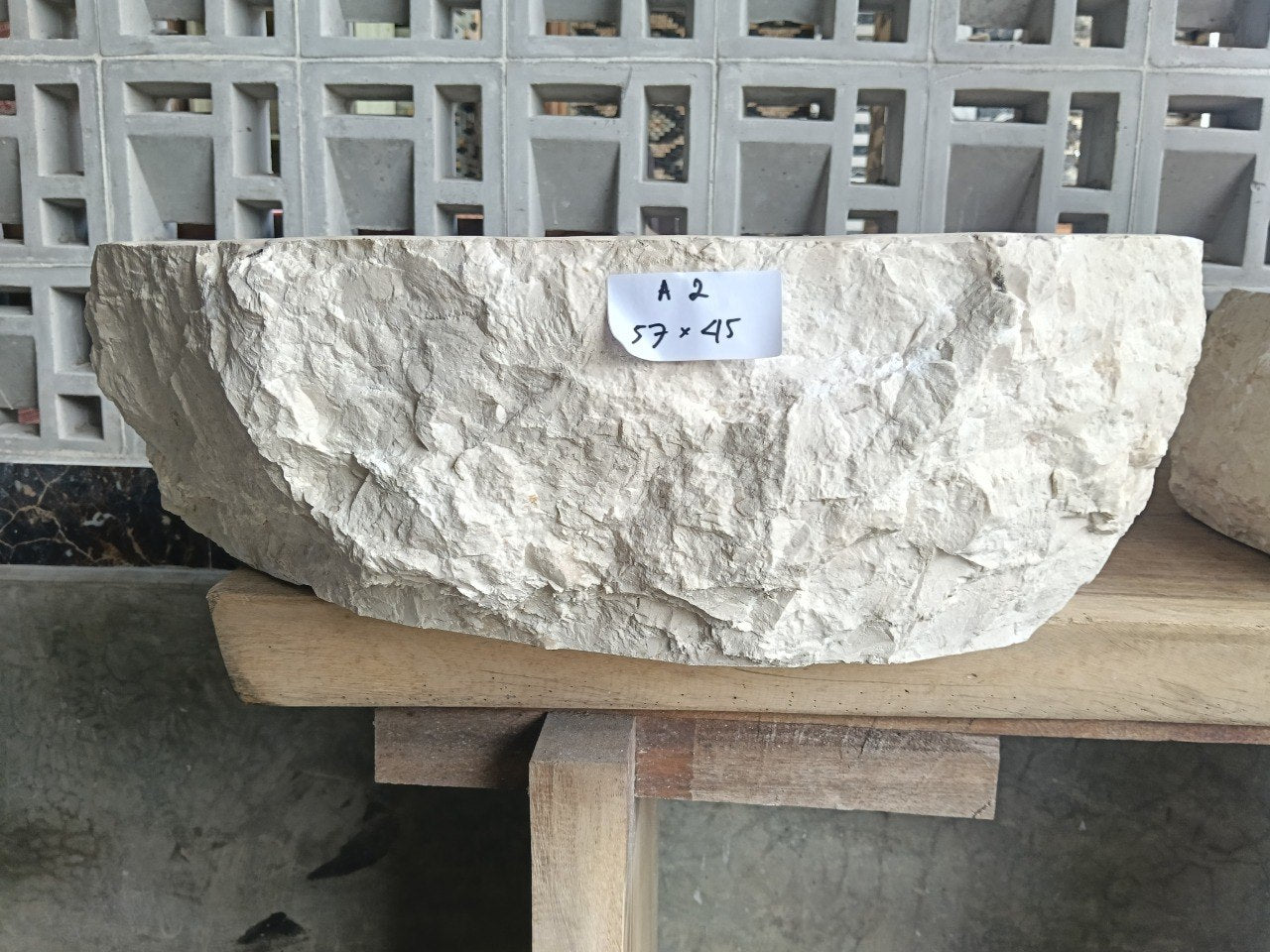 Marble Stone Sink | A2-5745 | 22.5″×18″ Organic Cream Marble Polished