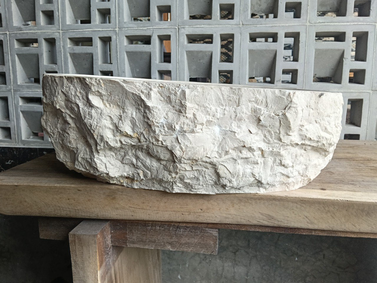 Marble Stone Sink | A2-5745 | 22.5″×18″ Organic Cream Marble Polished