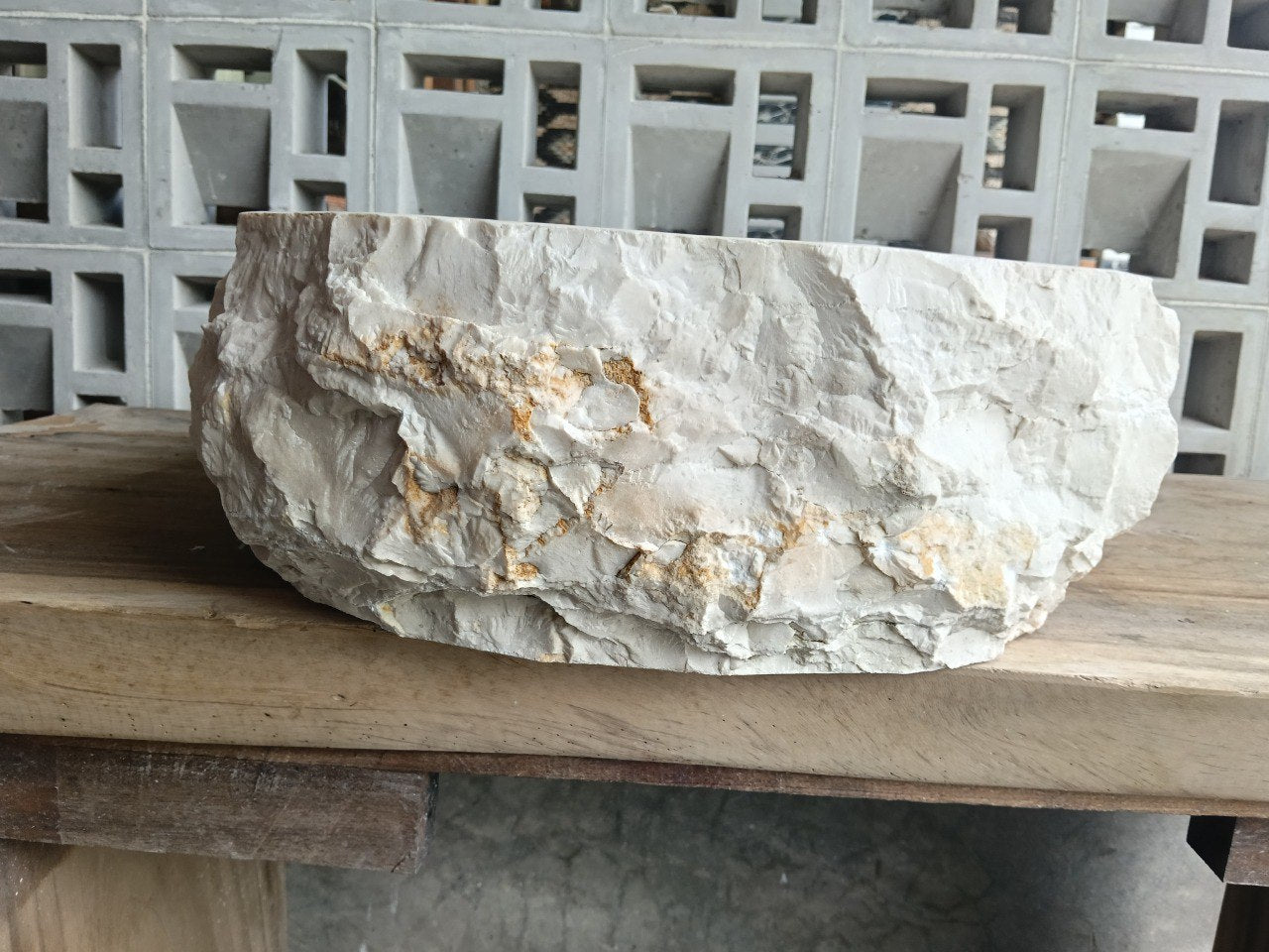 Marble Stone Sink | A3-5641 | 22″×16″ Organic Cream Marble Polished