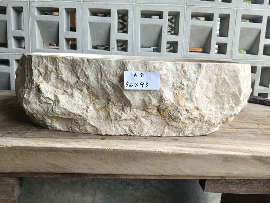 Marble Stone Sink | A5-5643 | 22″×17″ Organic Cream Marble Polished