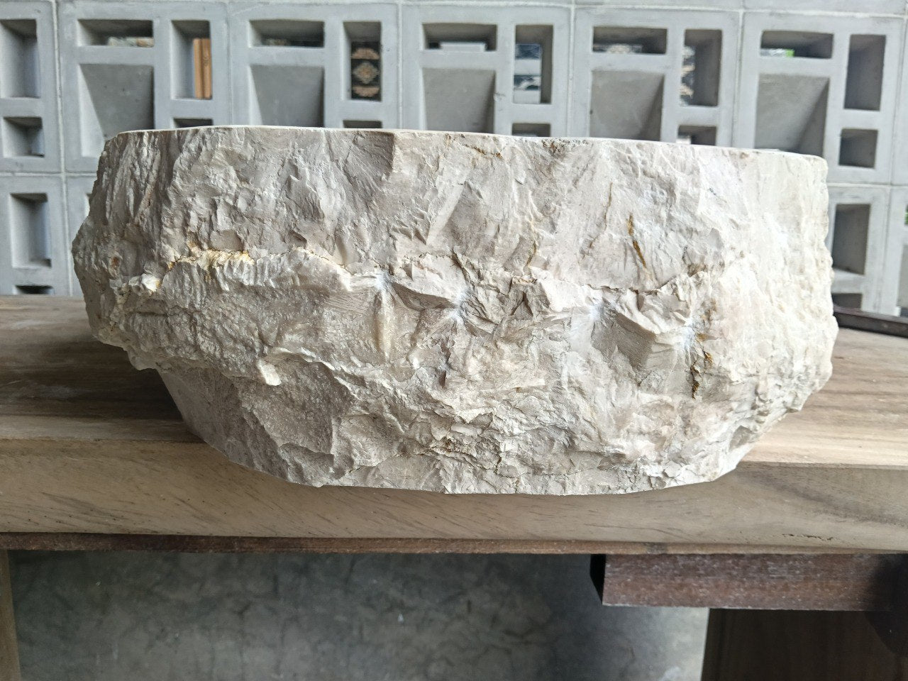 Marble Stone Sink | A5-5643 | 22″×17″ Organic Cream Marble Polished