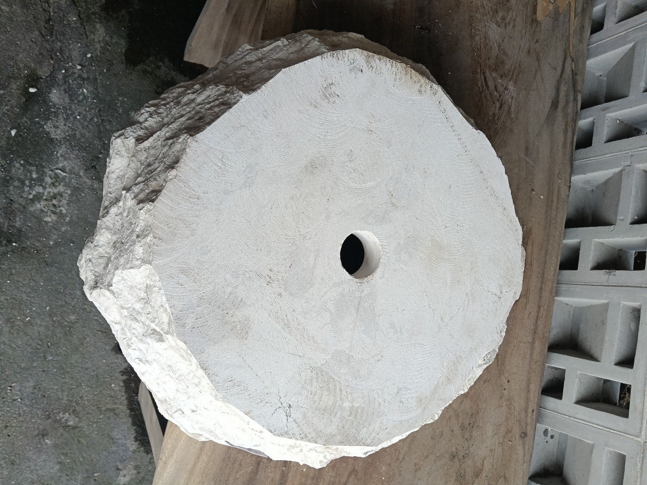 Marble Stone Sink | A6-4948 | 19.5″×19″ Organic Cream Marble Polished