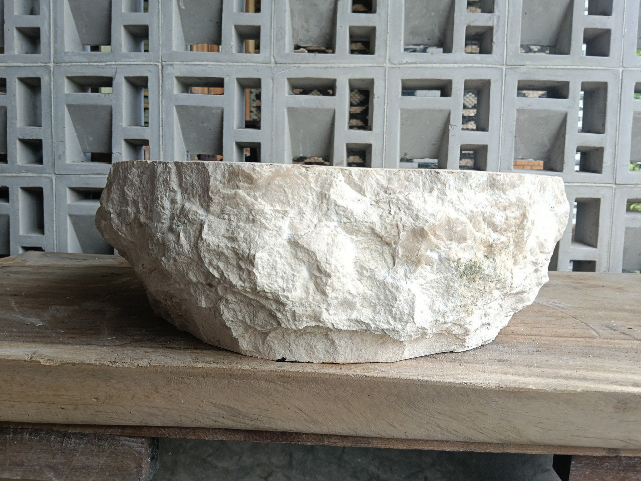 Marble Stone Sink | A6-4948 | 19.5″×19″ Organic Cream Marble Polished