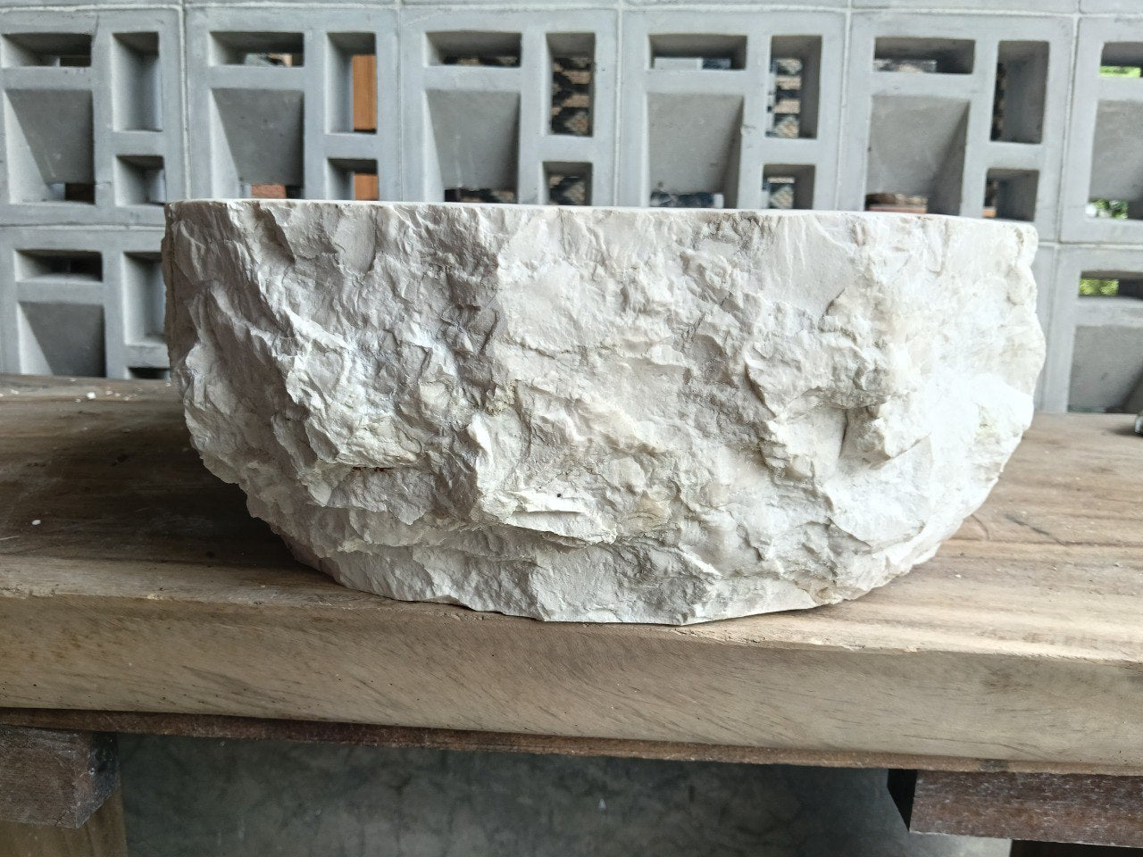 Marble Stone Sink | A8-5243 | 20.5″×17″ Organic White Marble Polished