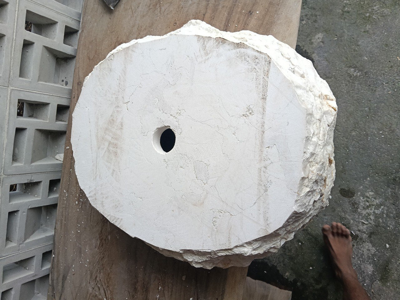 Marble Stone Sink | A8-5243 | 20.5″×17″ Organic White Marble Polished