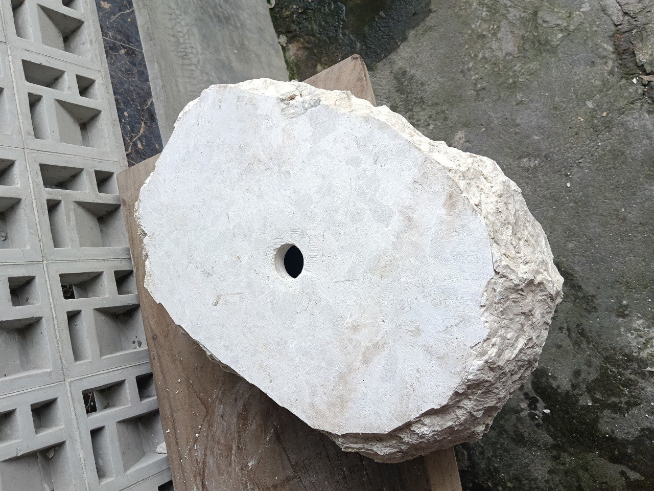 Marble Stone Sink | A11-6043 | 23.5″×17″ Organic Cream Marble Polished