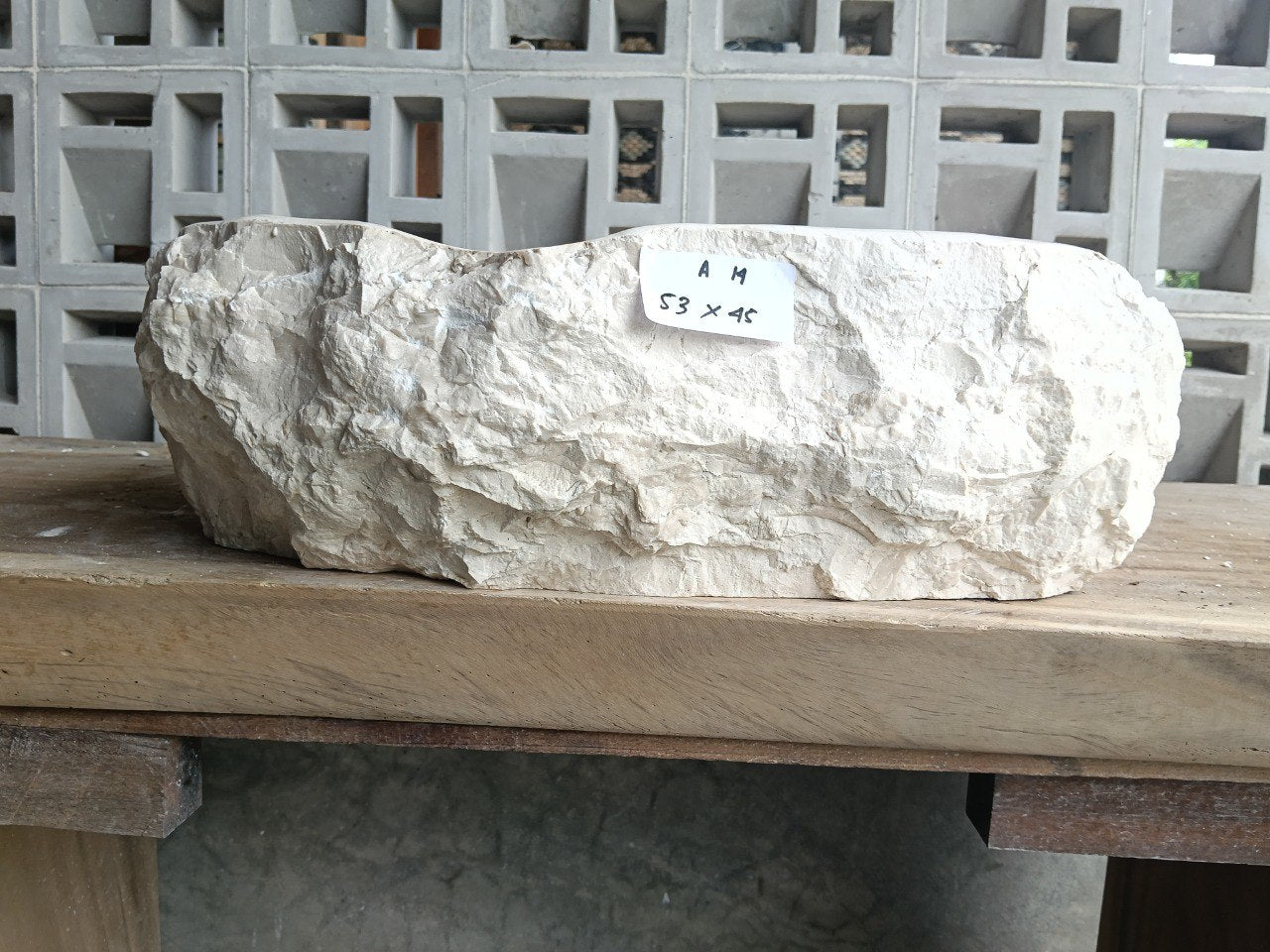 Marble Stone Sink | A14-5345 | 21″×18″ Organic Cream Marble Polished