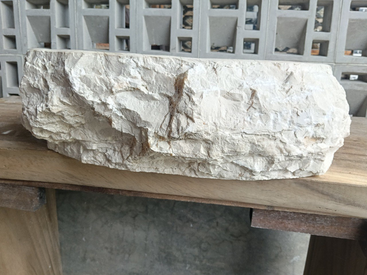 Marble Stone Sink | A14-5345 | 21″×18″ Organic Cream Marble Polished