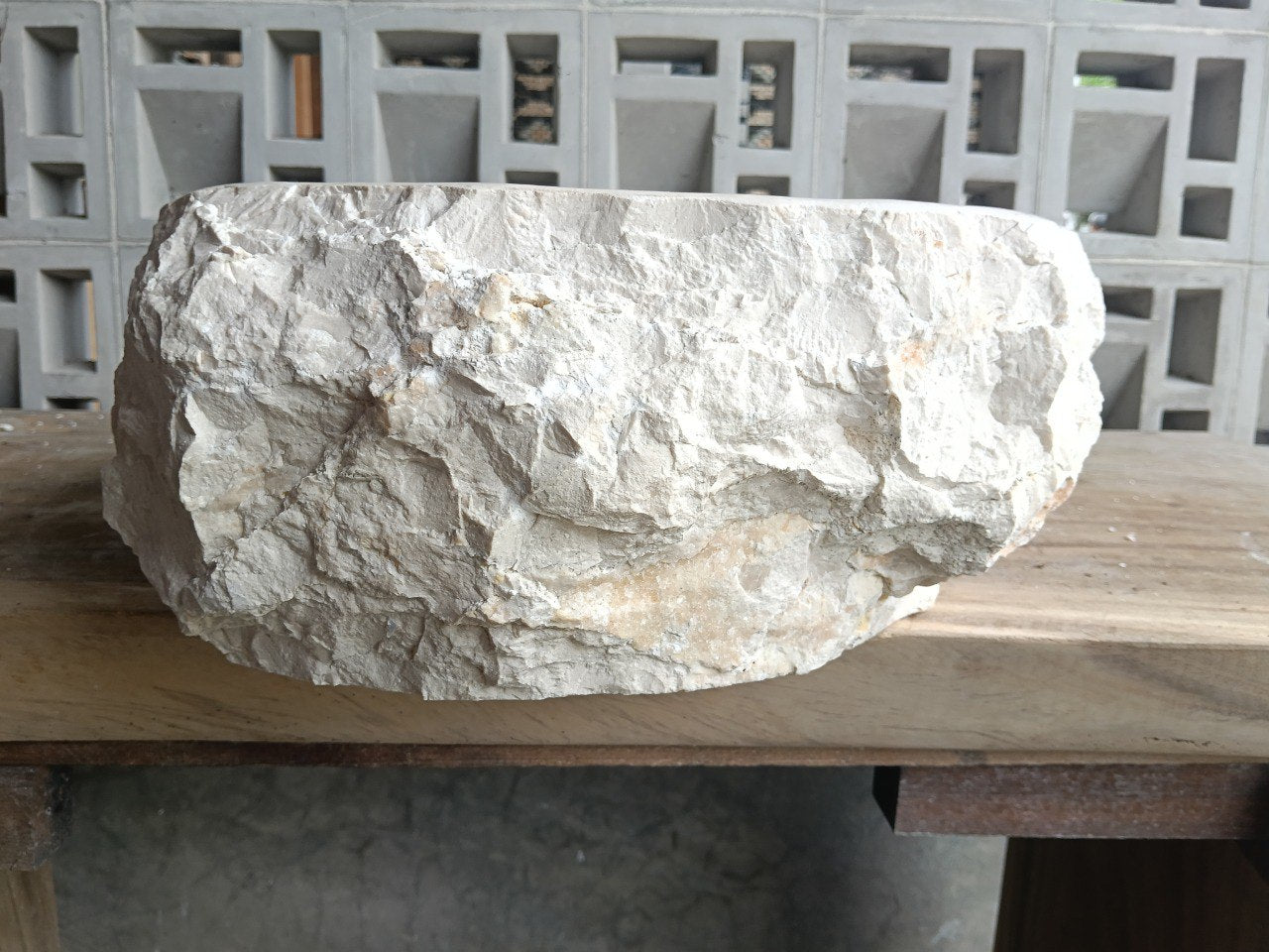 Marble Stone Sink | A14-5345 | 21″×18″ Organic Cream Marble Polished