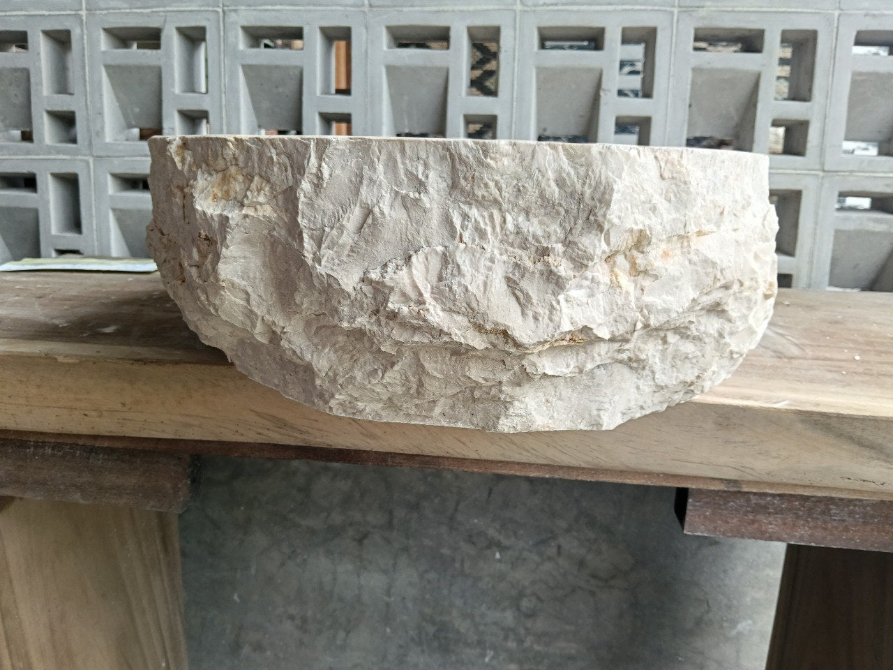 Marble Stone Sink | A17-5843 | 23″×17″ Organic Cream Marble Polished