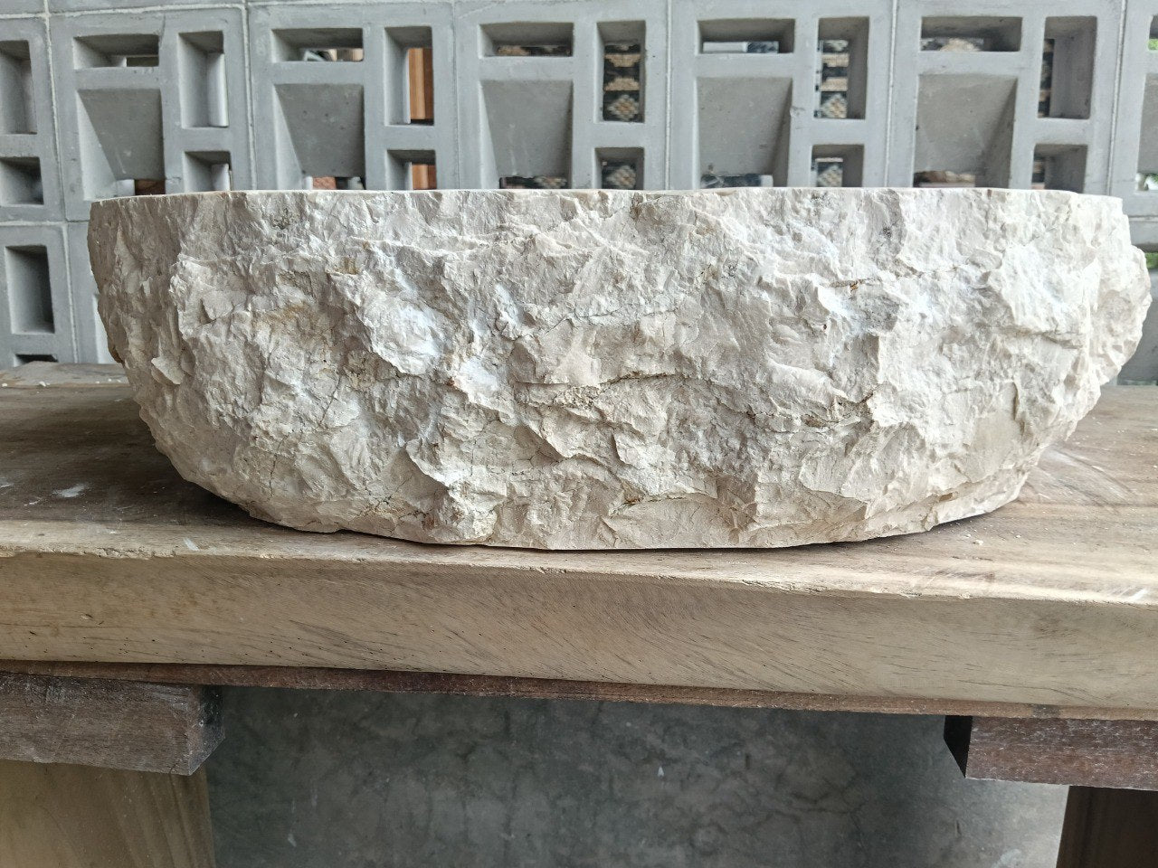 Marble Stone Sink | A17-5843 | 23″×17″ Organic Cream Marble Polished