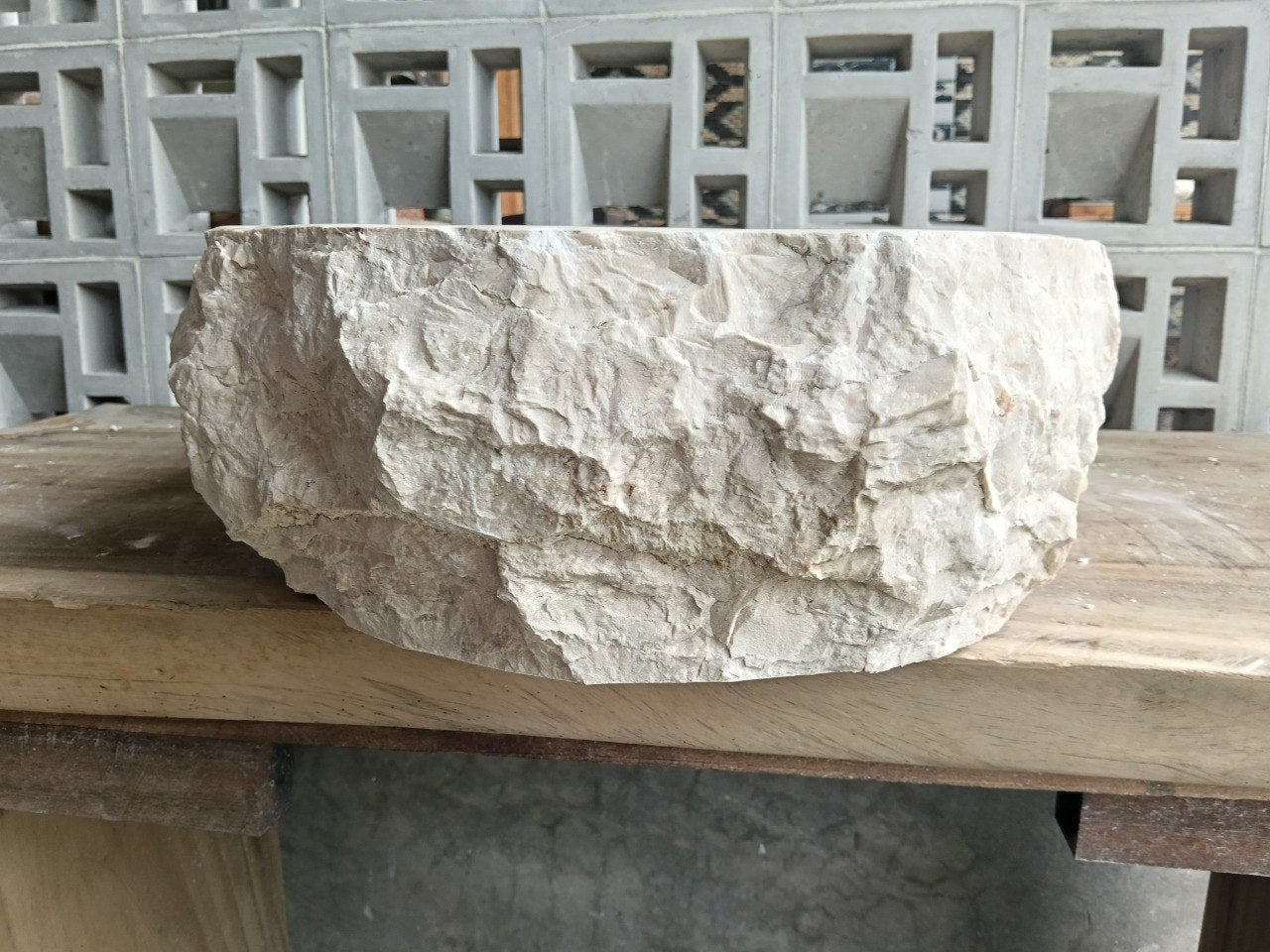 Marble Stone Sink | A17-5843 | 23″×17″ Organic Cream Marble Polished