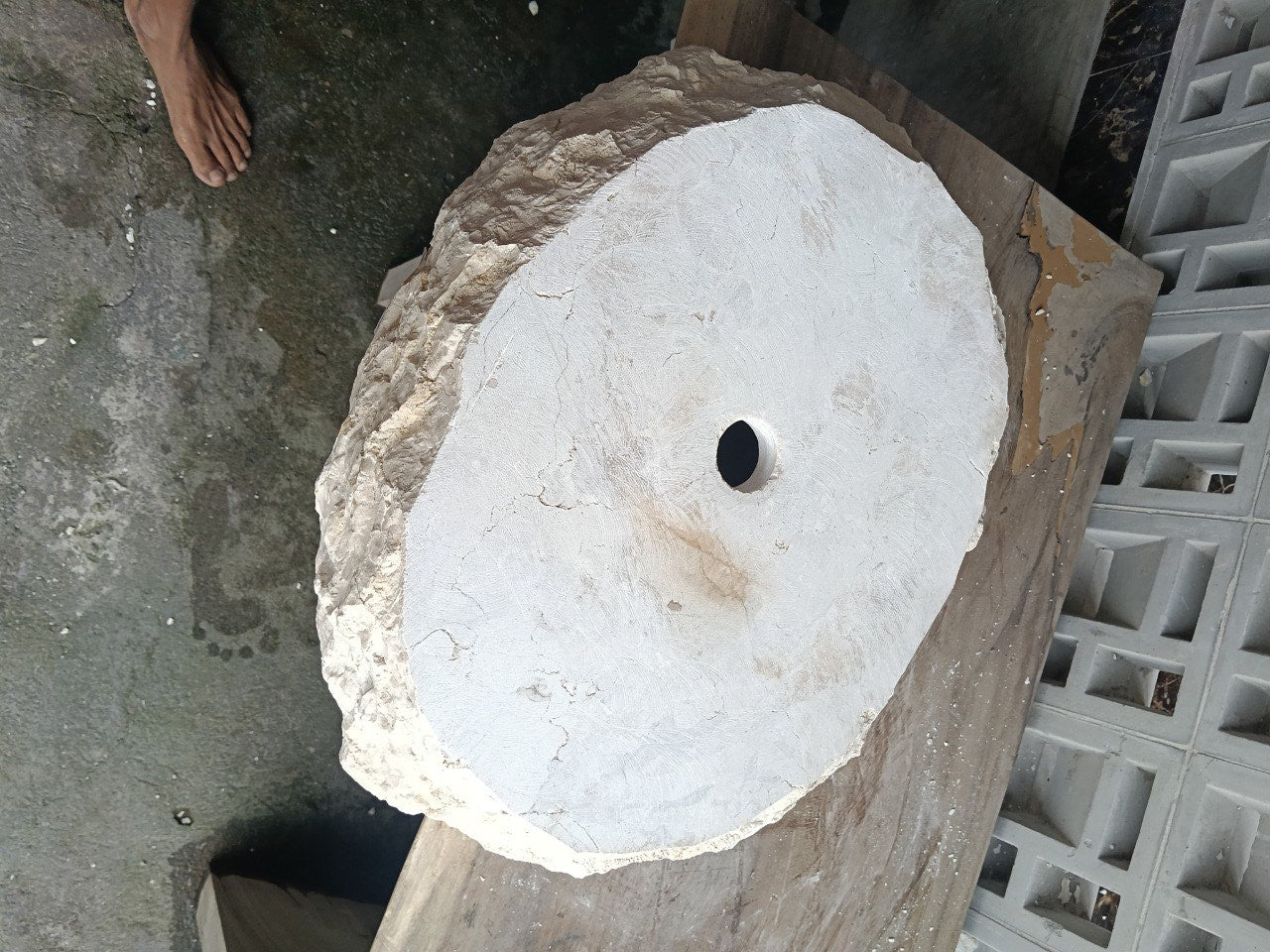 Marble Stone Sink | A17-5843 | 23″×17″ Organic Cream Marble Polished