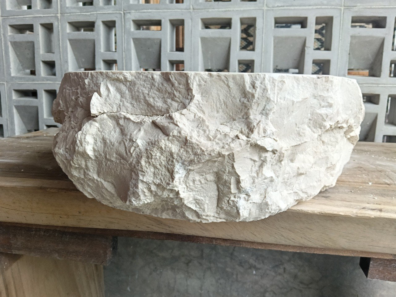 Marble Stone Sink | A18-6045 | 23.5″×18″ Organic Cream Marble Polished