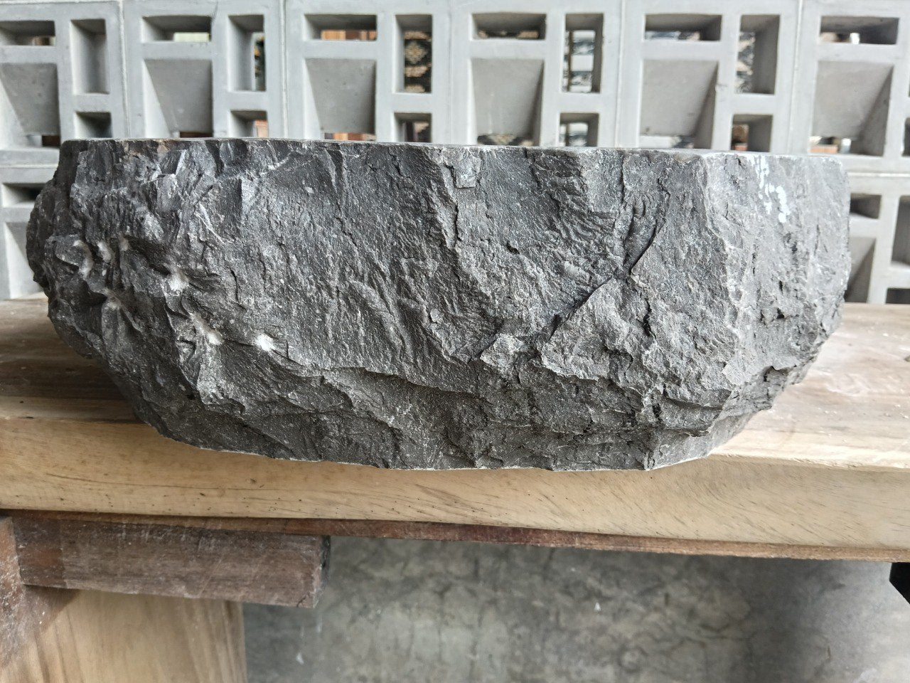 Marble Stone Sink | A24-4843 | 19″×17″ Organic Brown Marble Polished