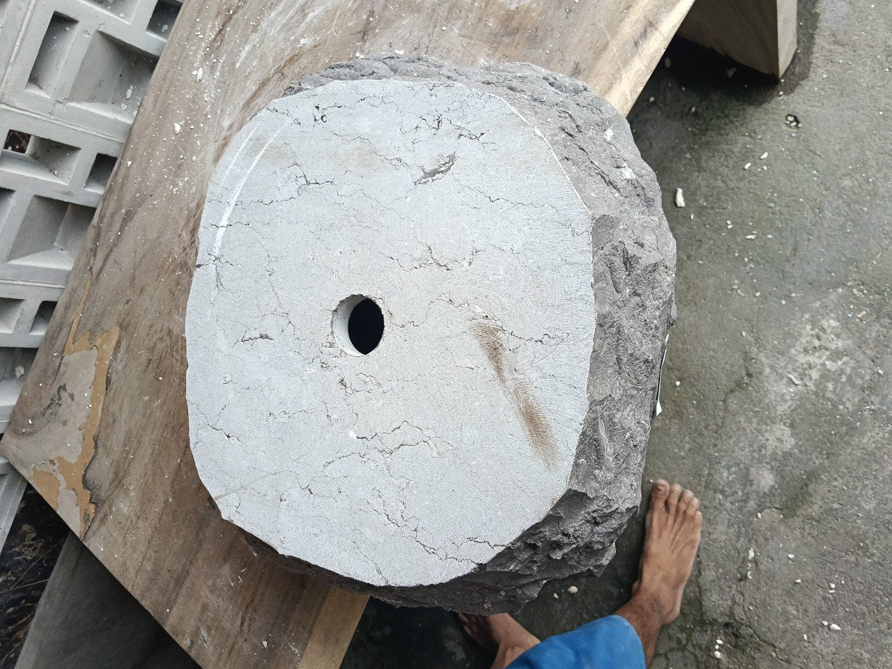 Marble Stone Sink | A24-4843 | 19″×17″ Organic Brown Marble Polished