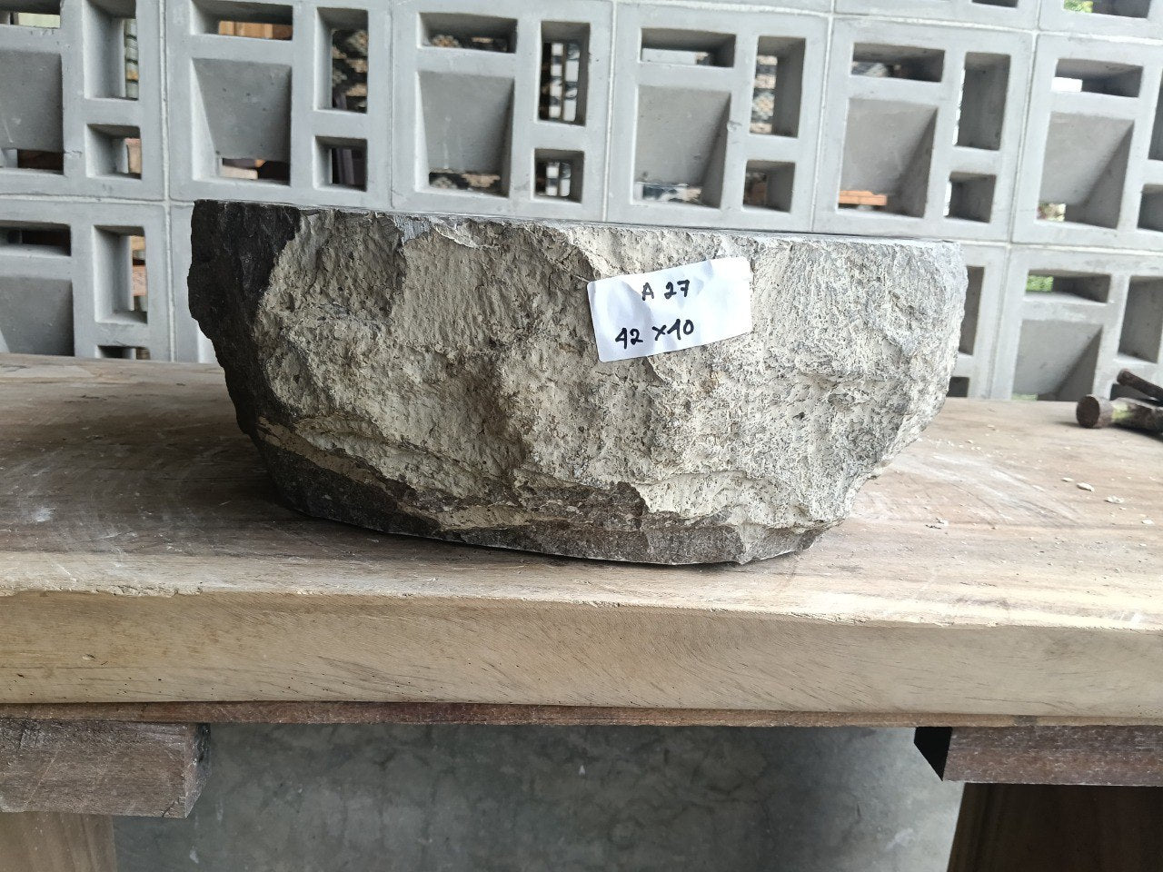 Marble Stone Sink | A27-4240 | 16.5″×16″ Organic Brown Marble Polished