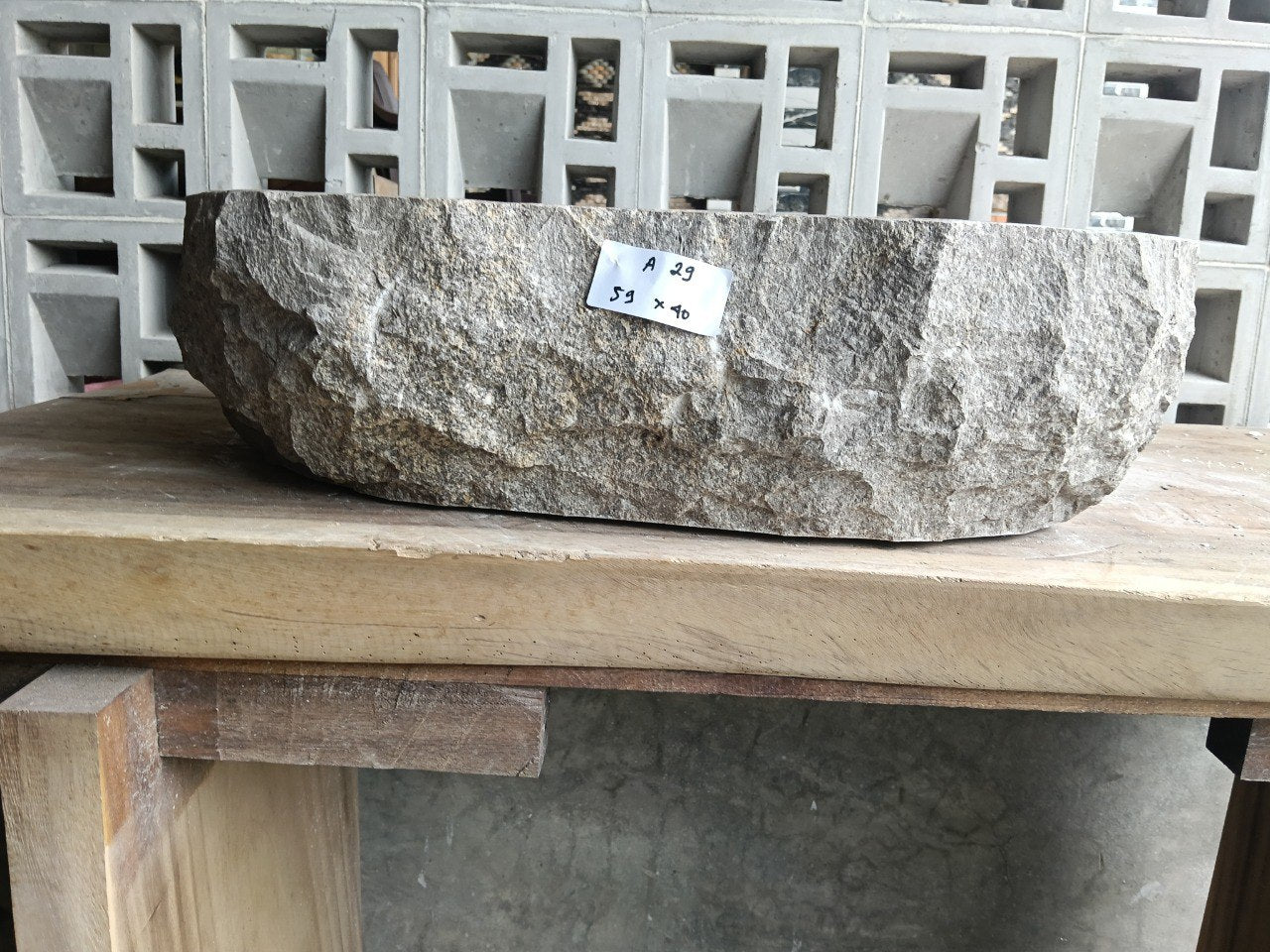 Marble Stone Sink | A29-5940 | 23″×16″ Organic Brown Marble Polished