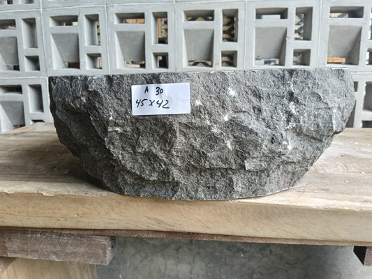 Marble Stone Sink | A30-4542 | 18″×16.5″ Organic Brown Marble Polished