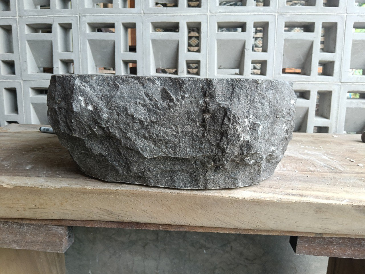 Marble Stone Sink | A30-4542 | 18″×16.5″ Organic Brown Marble Polished