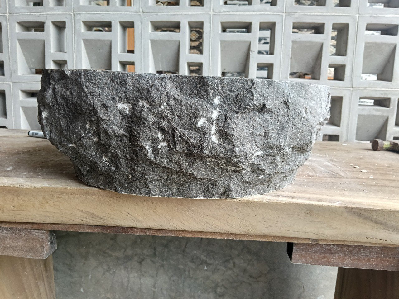 Marble Stone Sink | A30-4542 | 18″×16.5″ Organic Brown Marble Polished