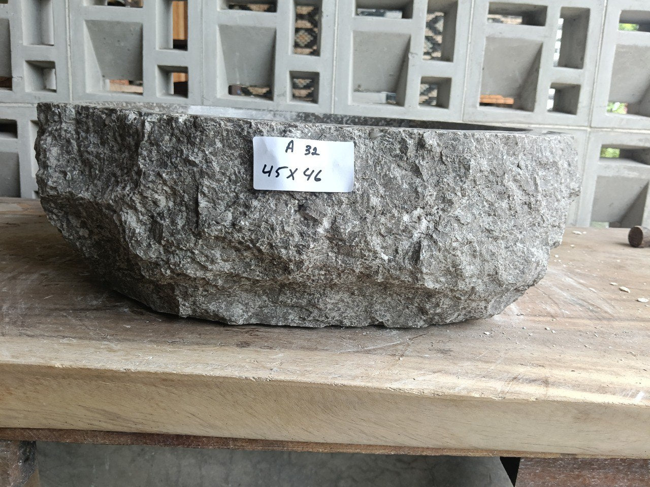 Marble Stone Sink | A32-4546 | 18″×18″ Organic Brown Marble Polished