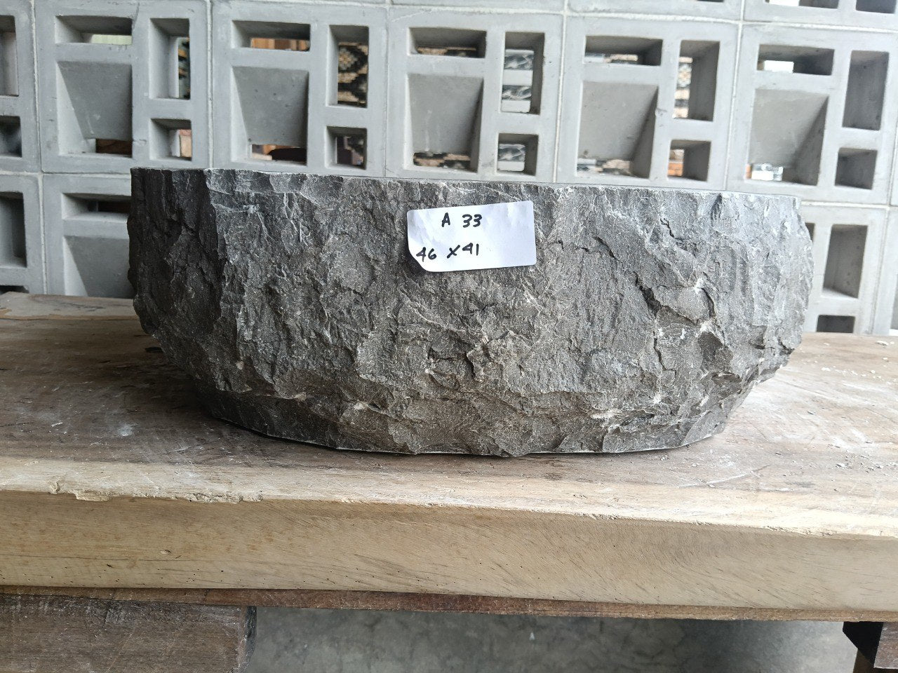 Marble Stone Sink | A33-4641 | 18″×16″ Organic Brown Marble Polished