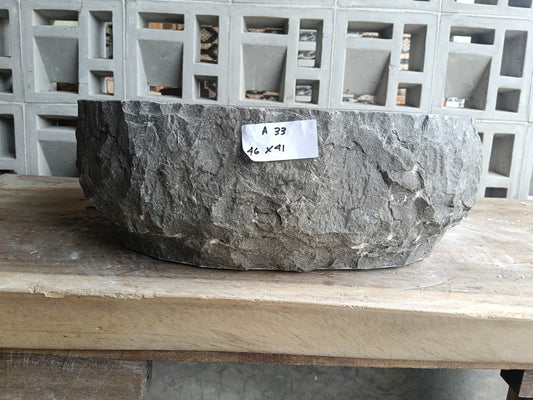 Marble Stone Sink | A33-4641 | 18″×16″ Organic Brown Marble Polished