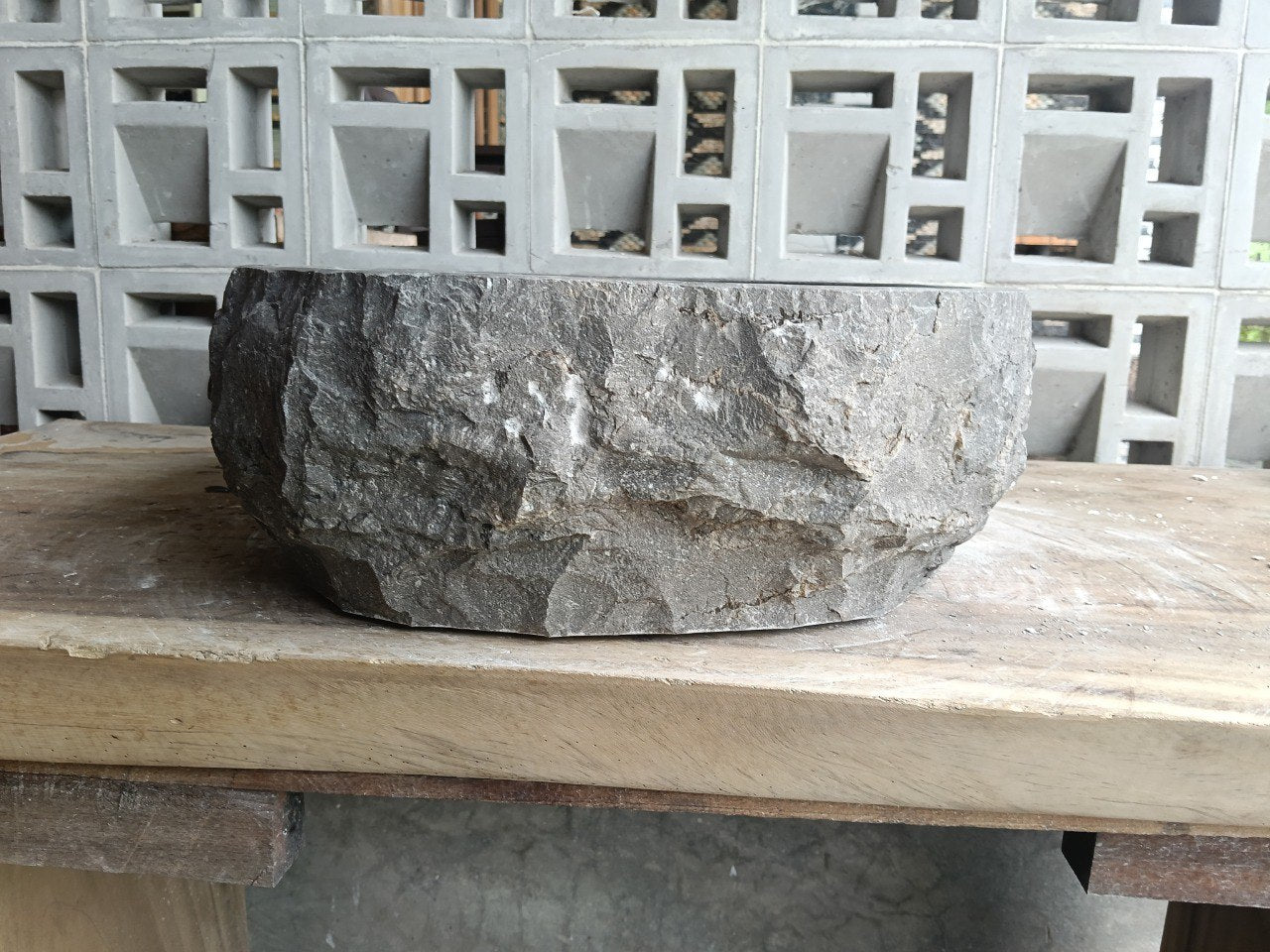 Marble Stone Sink | A33-4641 | 18″×16″ Organic Brown Marble Polished