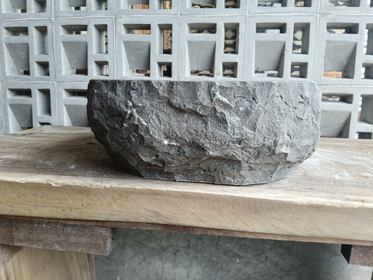 Marble Stone Sink | A33-4641 | 18″×16″ Organic Brown Marble Polished