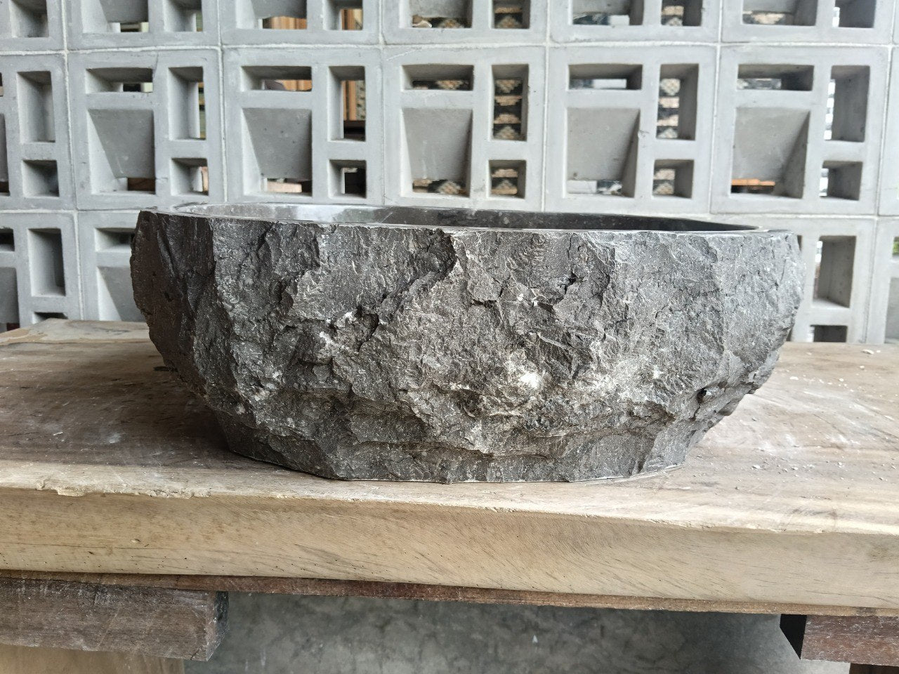 Marble Stone Sink | A33-4641 | 18″×16″ Organic Brown Marble Polished