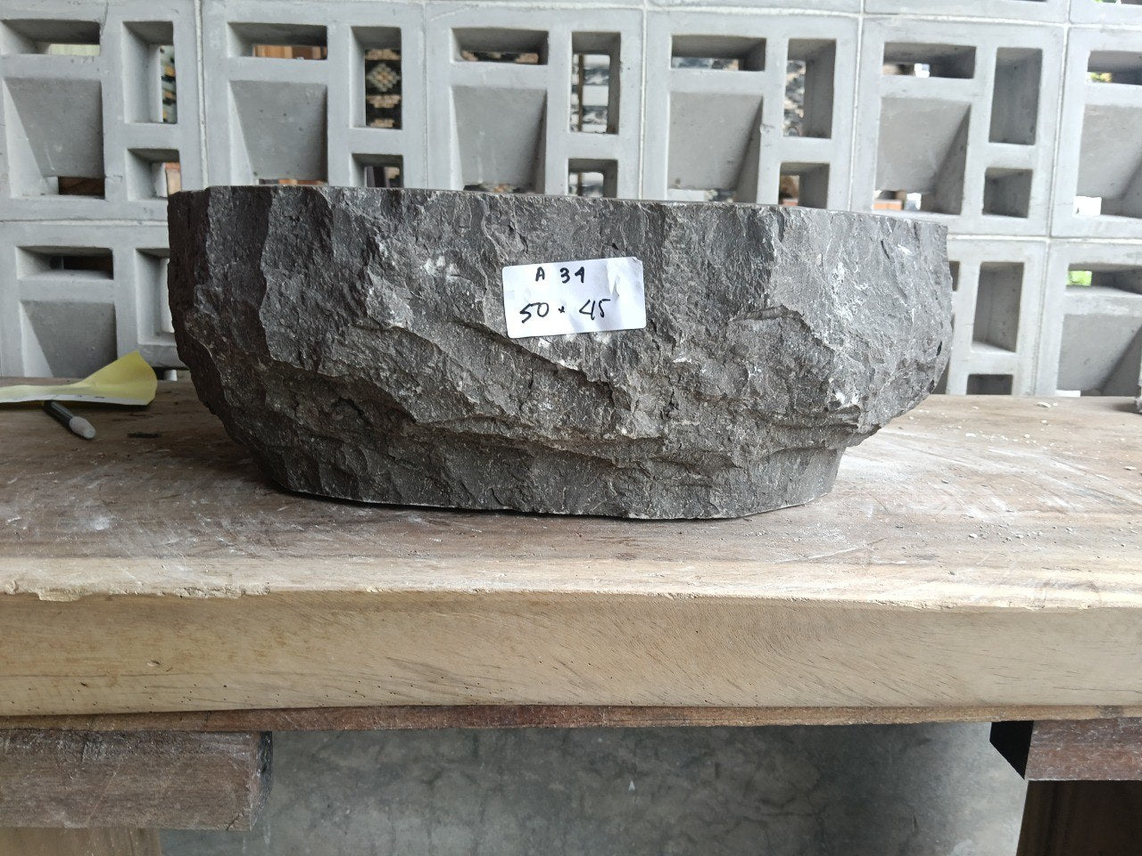 Marble Stone Sink | A34-5045 | 19.5″×18″ Organic Taupe Marble Polished