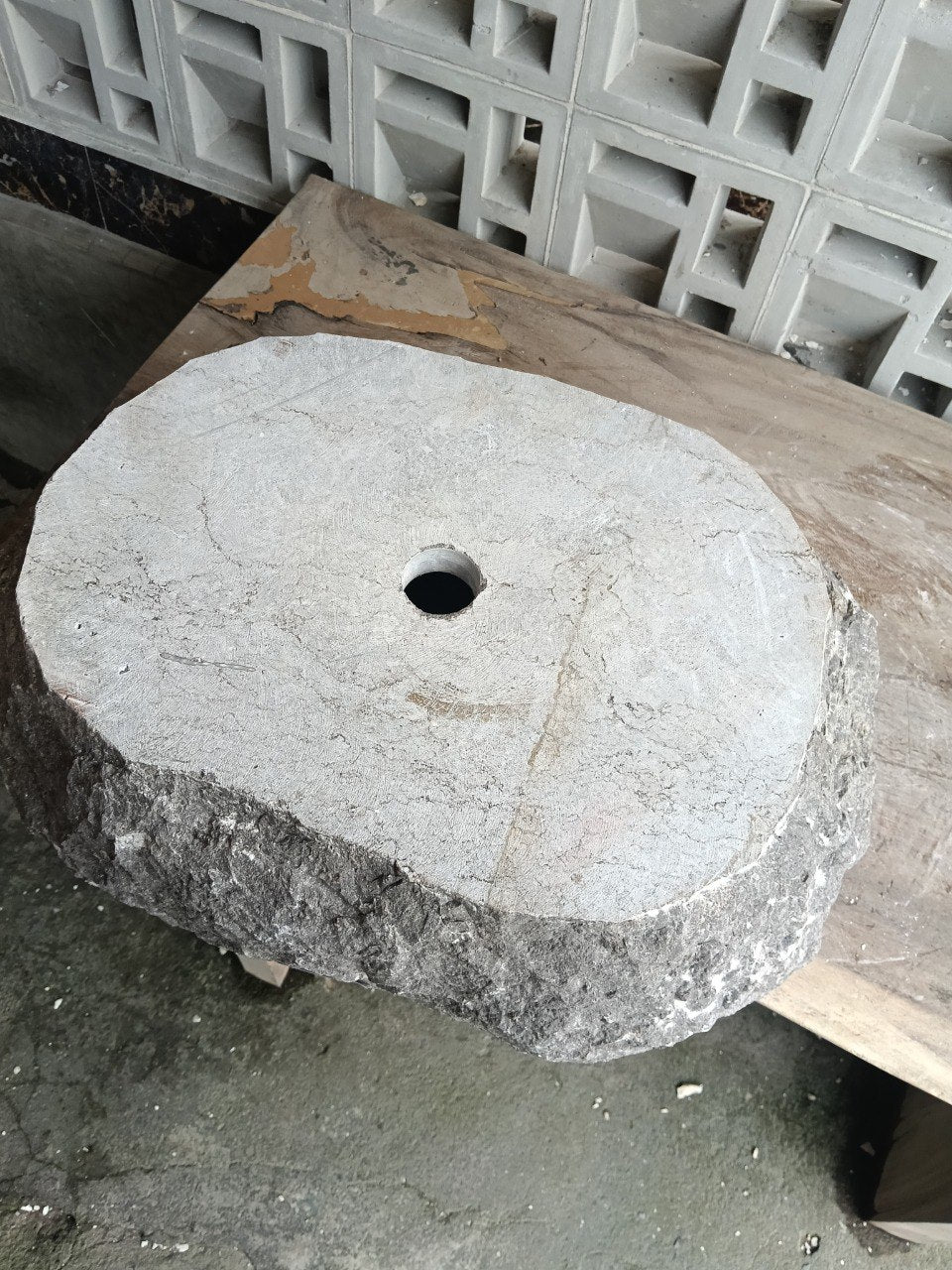 Marble Stone Sink | A37-5640 | 22″×16″ Organic Brown Marble Polished