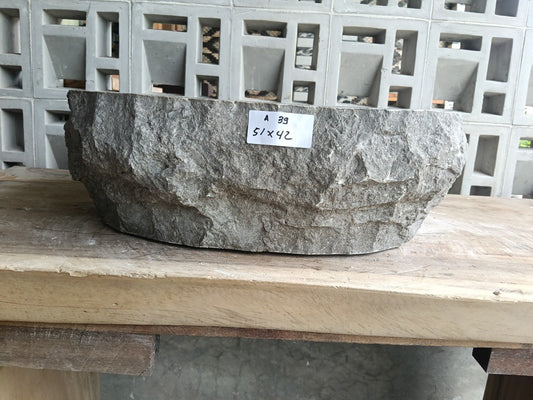 Marble Stone Sink | A39-5142 | 20″×16.5″ Organic Taupe Marble Polished