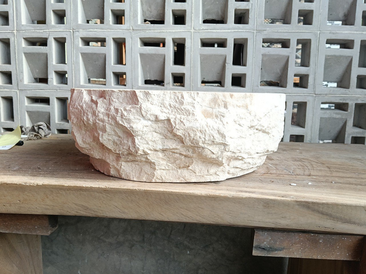 Marble Stone Sink | A57-4745 | 18.5″×18″ Organic Cream Marble Polished