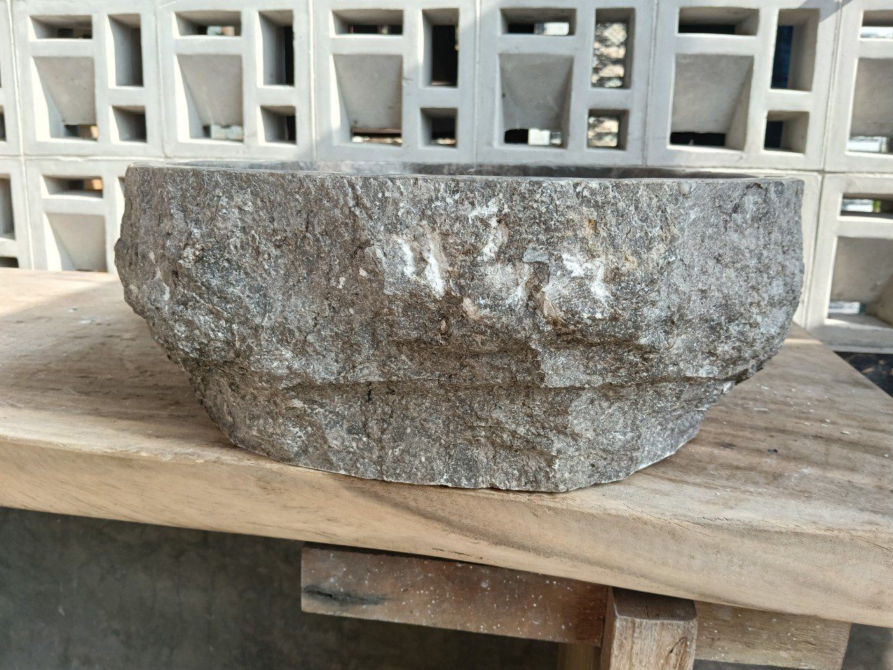 Marble Stone Sink | A64-5542 | 21.5″×16.5″ Organic Brown Marble Polished