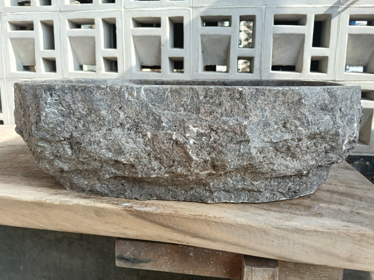 Marble Stone Sink | A64-5542 | 21.5″×16.5″ Organic Brown Marble Polished