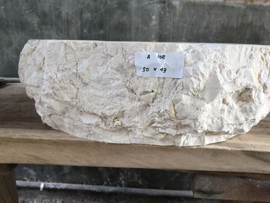 Marble Stone Sink | A108-5043 | 19.5″×17″ Organic White Marble Polished